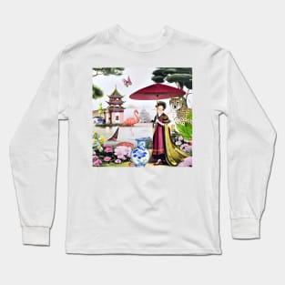 Dangers in paradise chinoiserie Long Sleeve T-Shirt